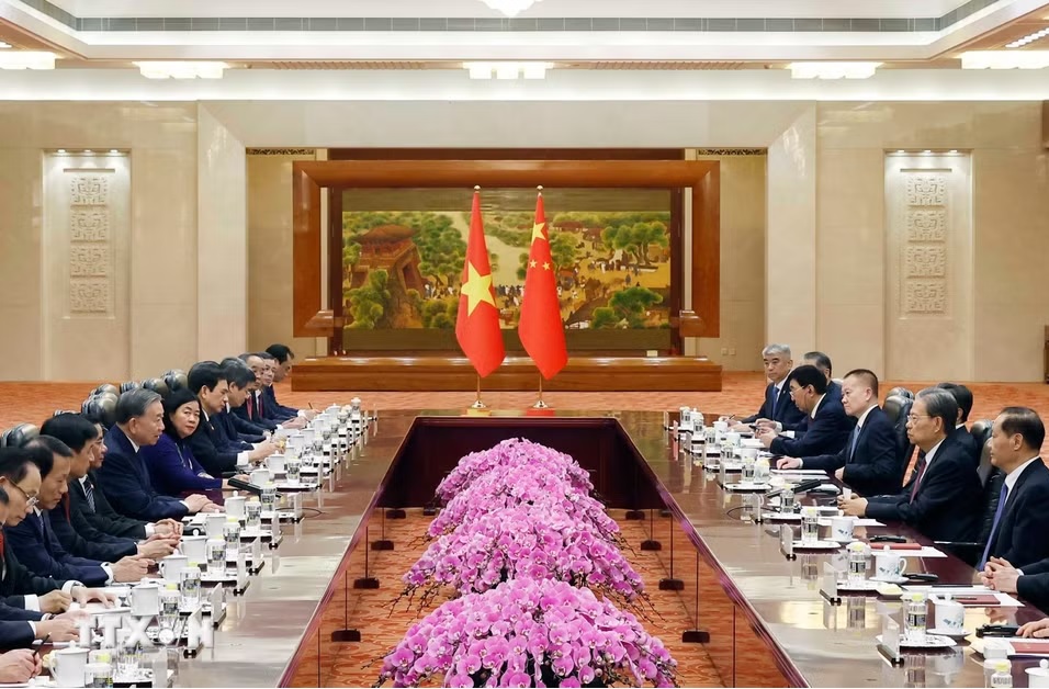 Tổng Bí thư, Chủ tịch nước Tô Lâm hội kiến Ủy viên trưởng Nhân đại toàn quốc Trung Quốc Triệu Lạc Tế- Ảnh 3. Tổng Bí thư, Chủ tịch nước Tô Lâm hội kiến Ủy viên trưởng Nhân đại toàn quốc Trung Quốc Triệu Lạc Tế- Ảnh 3.