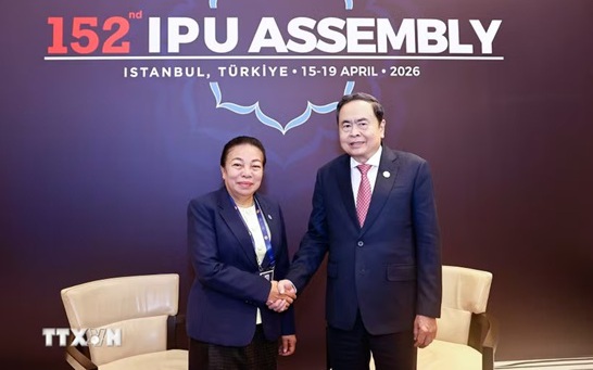 Chủ tịch Quốc hội Trần Thanh Mẫn tiếp Phó Chủ tịch Quốc hội Lào