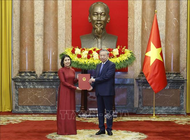 Tổng Bí thư, Chủ tịch nước Tô Lâm trao quyết định bổ nhiệm 5 Đại sứ Việt Nam tại nước ngoài- Ảnh 3.