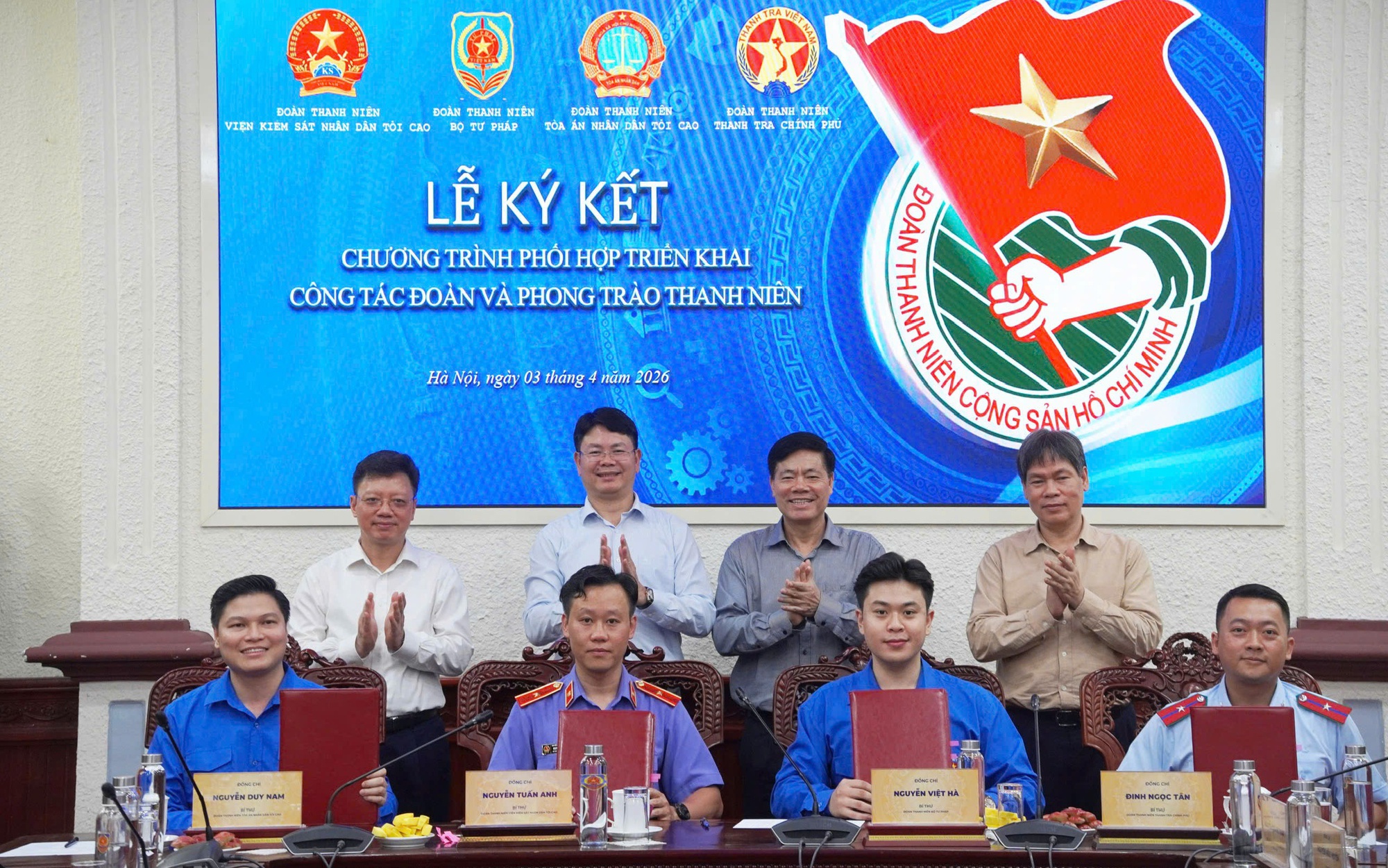 Tăng cường phối hợp công tác Đoàn giữa 4 cơ quan Khối Nội chính