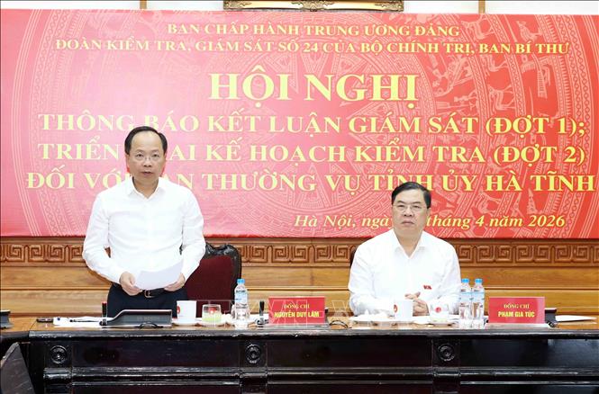 Thông báo kết quả giám sát đợt 1 đối với Ban Thường vụ Tỉnh ủy Hà Tĩnh- Ảnh 3. Thông báo kết quả giám sát đợt 1 đối với Ban Thường vụ Tỉnh ủy Hà Tĩnh- Ảnh 3.