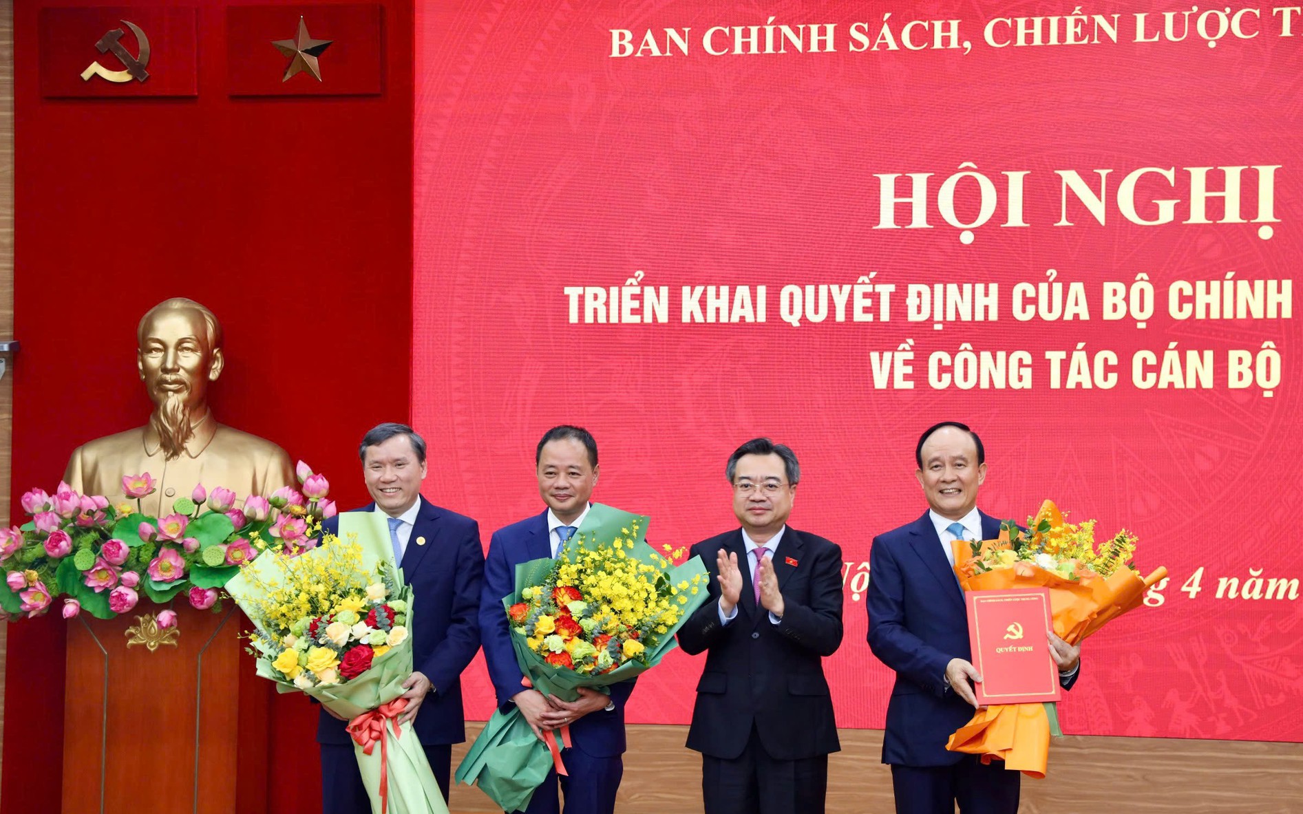 Bổ nhiệm, phân công 3 Phó Trưởng ban, Ban Chính sách, chiến lược Trung ương