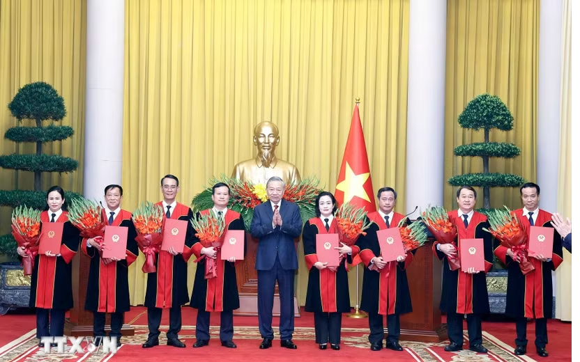 Tổng Bí thư, Chủ tịch nước Tô Lâm trao quyết định bổ nhiệm Thẩm phán TAND tối cao