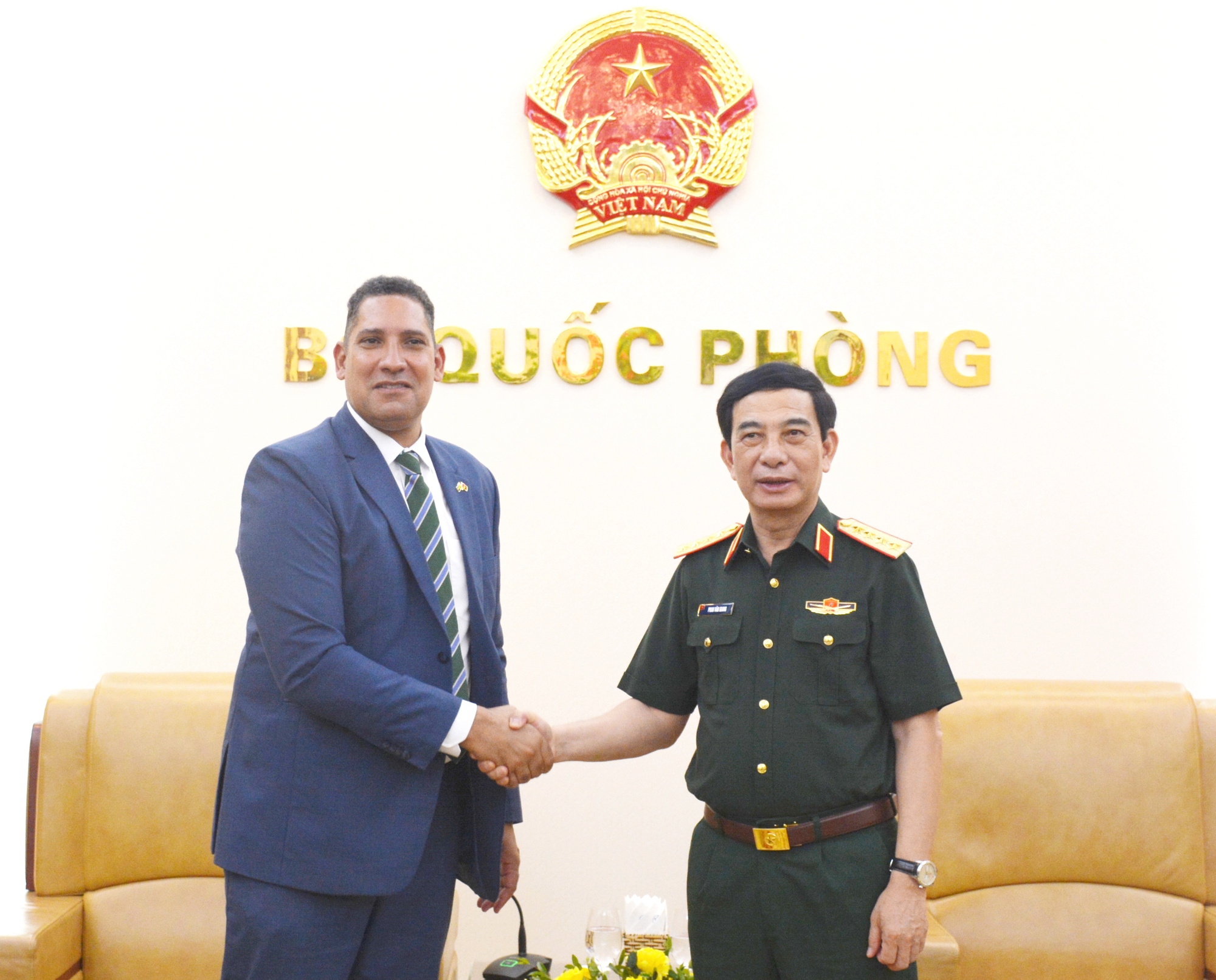Phó Thủ tướng Chính phủ, Bộ trưởng Bộ Quốc phòng Phan Văn Giang tiếp Đại sứ Thụy Điển và Đại sứ Algeria- Ảnh 1.