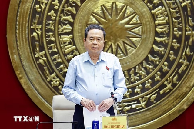 Chủ tịch Quốc hội Trần Thanh Mẫn làm việc với Thường trực Ủy ban Quốc phòng, An ninh ninh và Đối ngoại- Ảnh 1.
