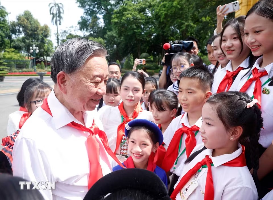 Tổng Bí thư, Chủ tịch nước Tô Lâm gặp mặt 85 đội viên tiêu biểu toàn quốc- Ảnh 1.