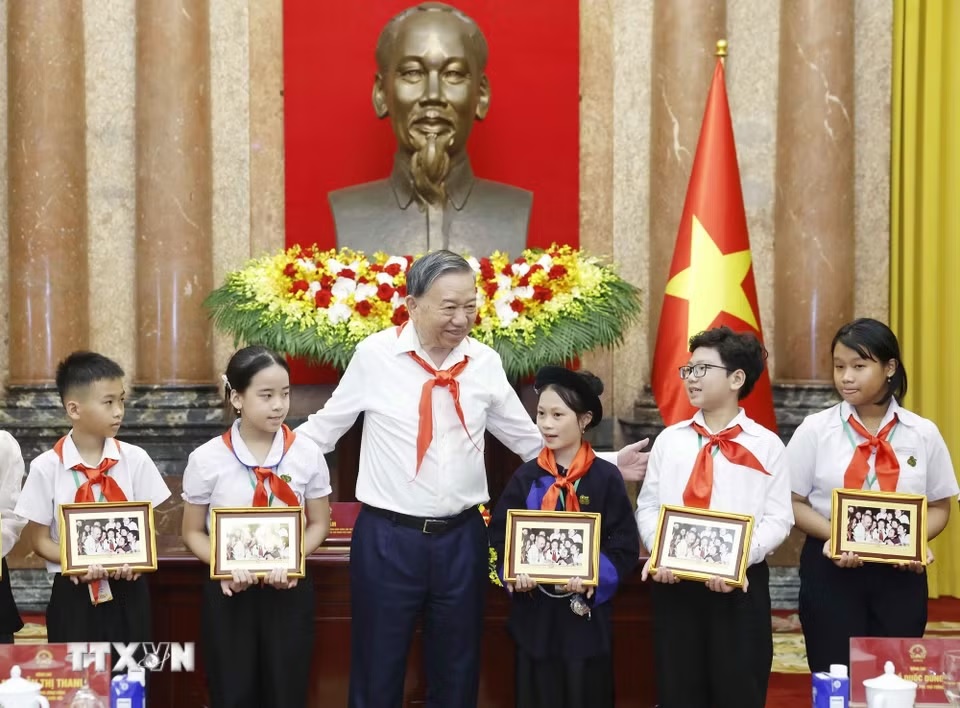 Tổng Bí thư, Chủ tịch nước Tô Lâm gặp mặt 85 đội viên tiêu biểu toàn quốc- Ảnh 2.