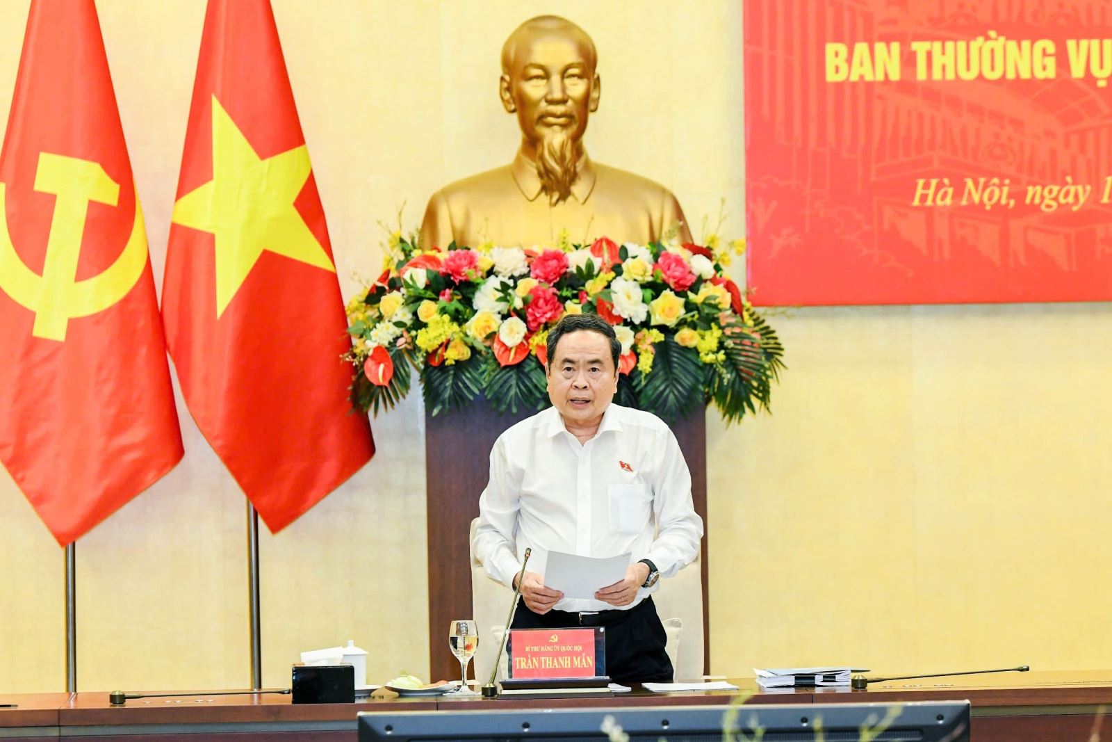 Chủ tịch Quốc hội Trần Thanh Mẫn chủ trì Hội nghị Ban Thường vụ Đảng ủy Quốc hội- Ảnh 2.