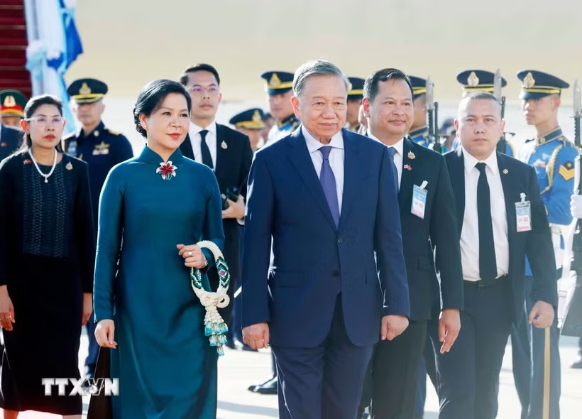 Tổng Bí thư, Chủ tịch nước Tô Lâm đến Bangkok, tiếp tục chuyến thăm chính thức Thái Lan- Ảnh 1.