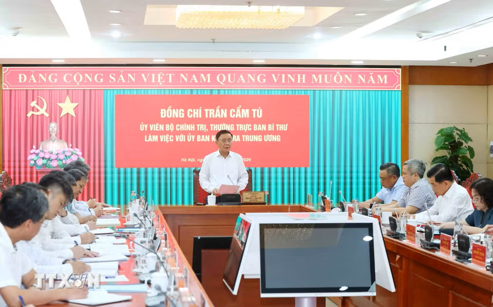 Thường trực Ban Bí thư Trần Cẩm Tú làm việc với Ủy ban Kiểm tra Trung ương- Ảnh 1.