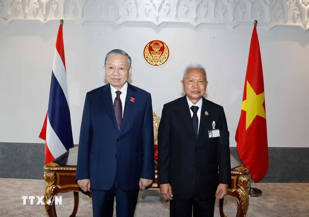 Tổng Bí thư, Chủ tịch nước Tô Lâm hội kiến Chủ tịch Quốc hội Thái Lan- Ảnh 1.
