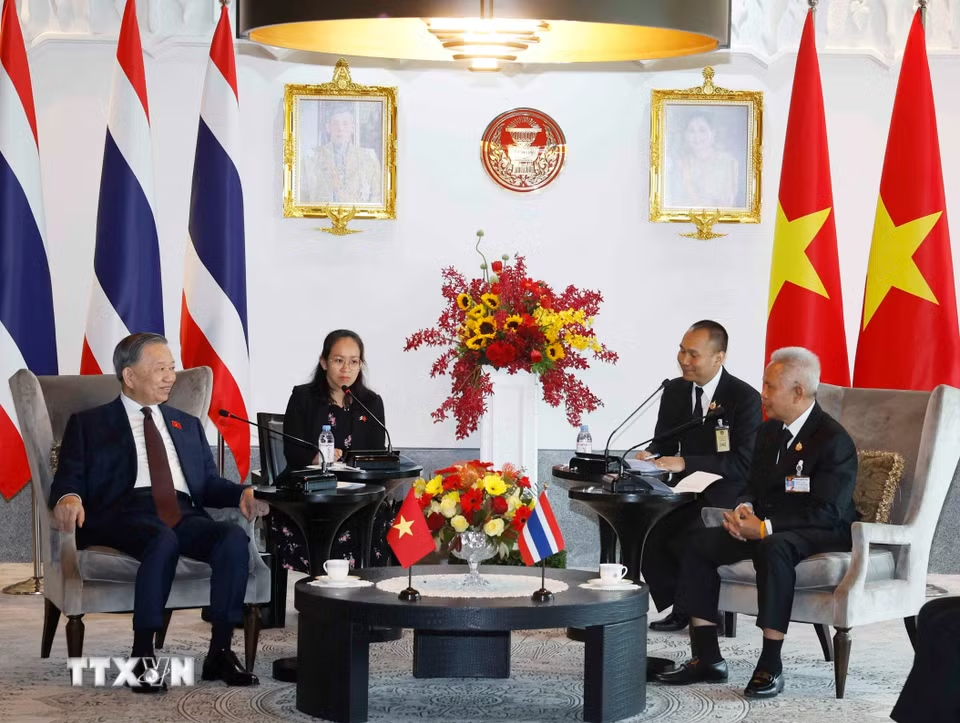 Tổng Bí thư, Chủ tịch nước Tô Lâm hội kiến Chủ tịch Quốc hội Thái Lan- Ảnh 2.