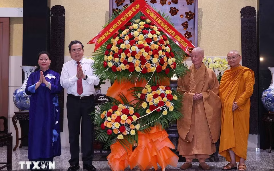 Chủ tịch Quốc hội Trần Thanh Mẫn chúc mừng Đại lễ Phật đản tại TPHCM