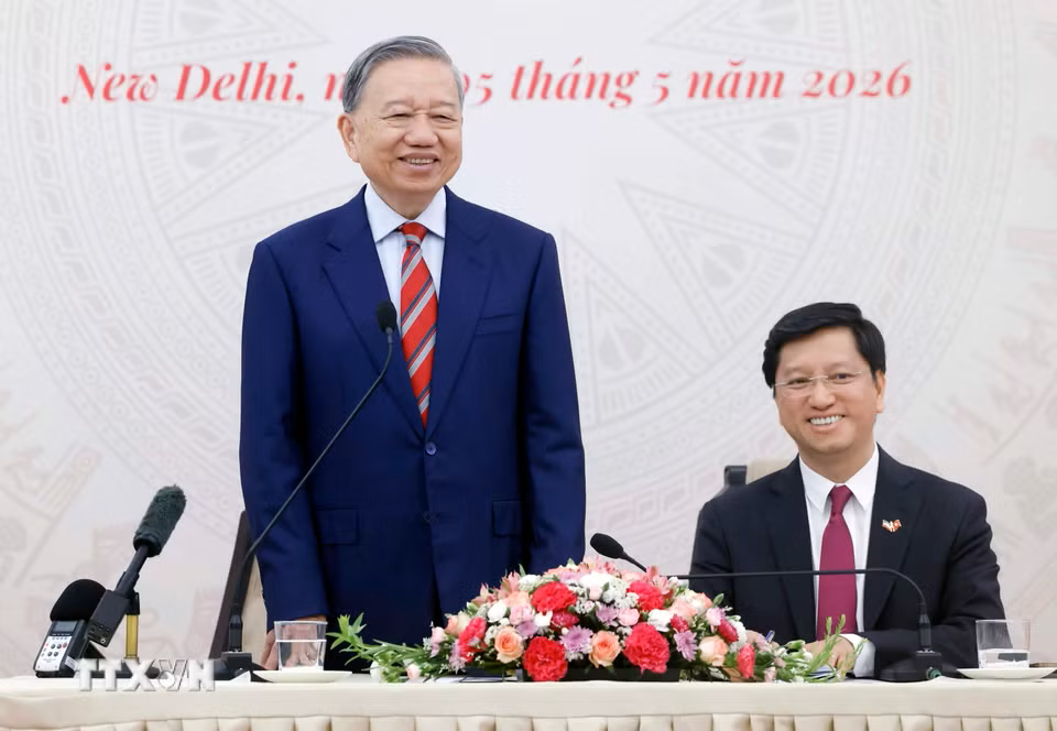 Tổng Bí thư, Chủ tịch nước Tô Lâm gặp gỡ cộng đồng người Việt Nam tại Ấn Độ- Ảnh 2.
