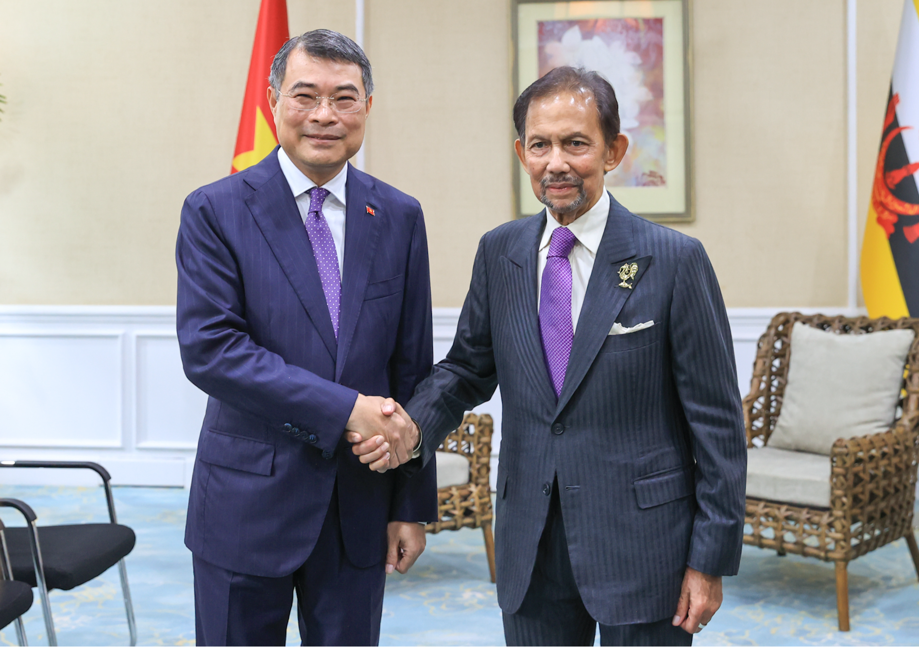 Thủ tướng Lê Minh Hưng hội kiến Quốc vương Brunei- Ảnh 1.