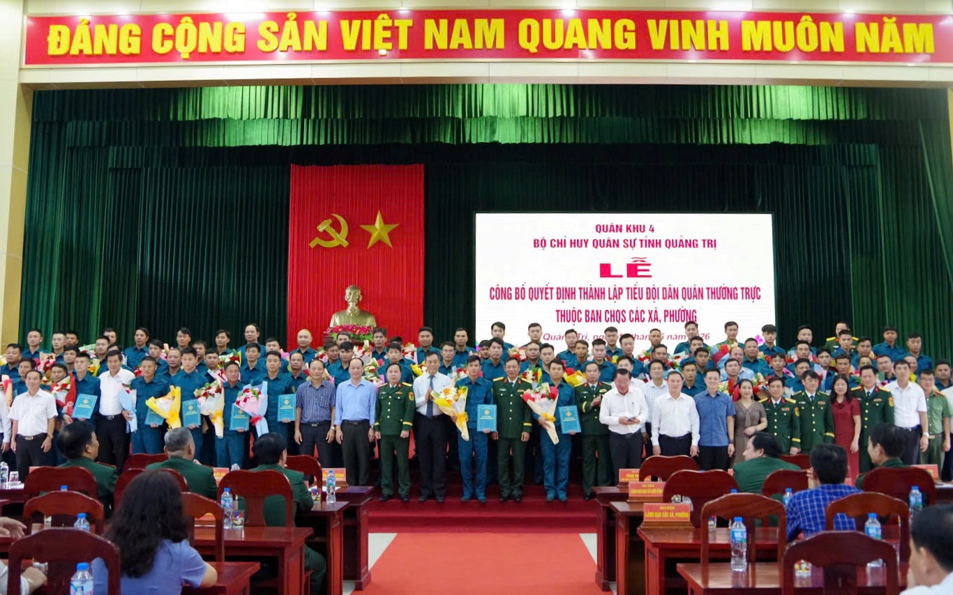 Quảng Trị thành lập 74 Tiểu đội Dân quân thường trực tại các