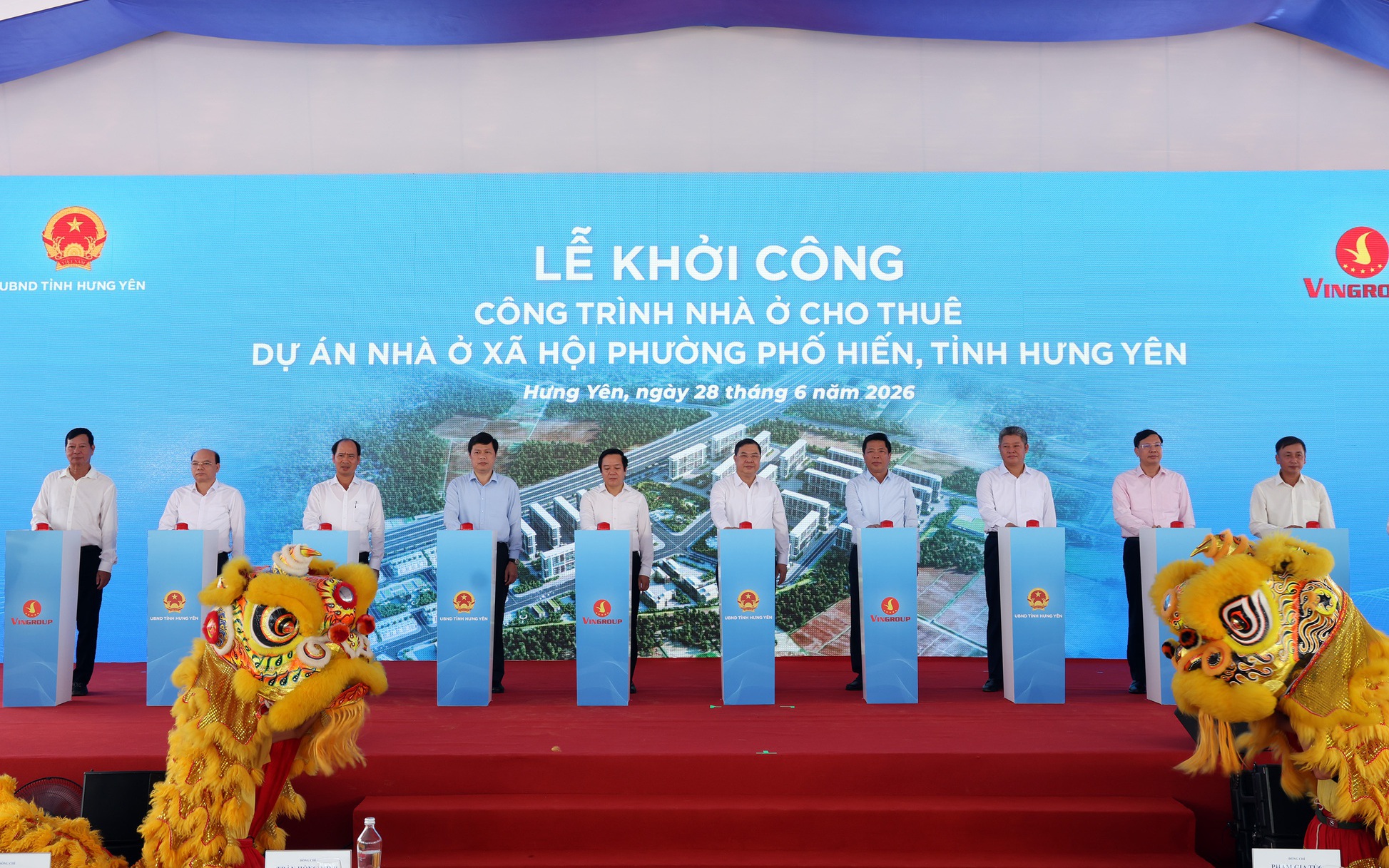 Phó Thủ tướng Thường trực Phạm Gia Túc dự khởi công 2 dự án nhà ở xã hội quy mô 7.840 căn hộ tại tỉnh Hưng Yên