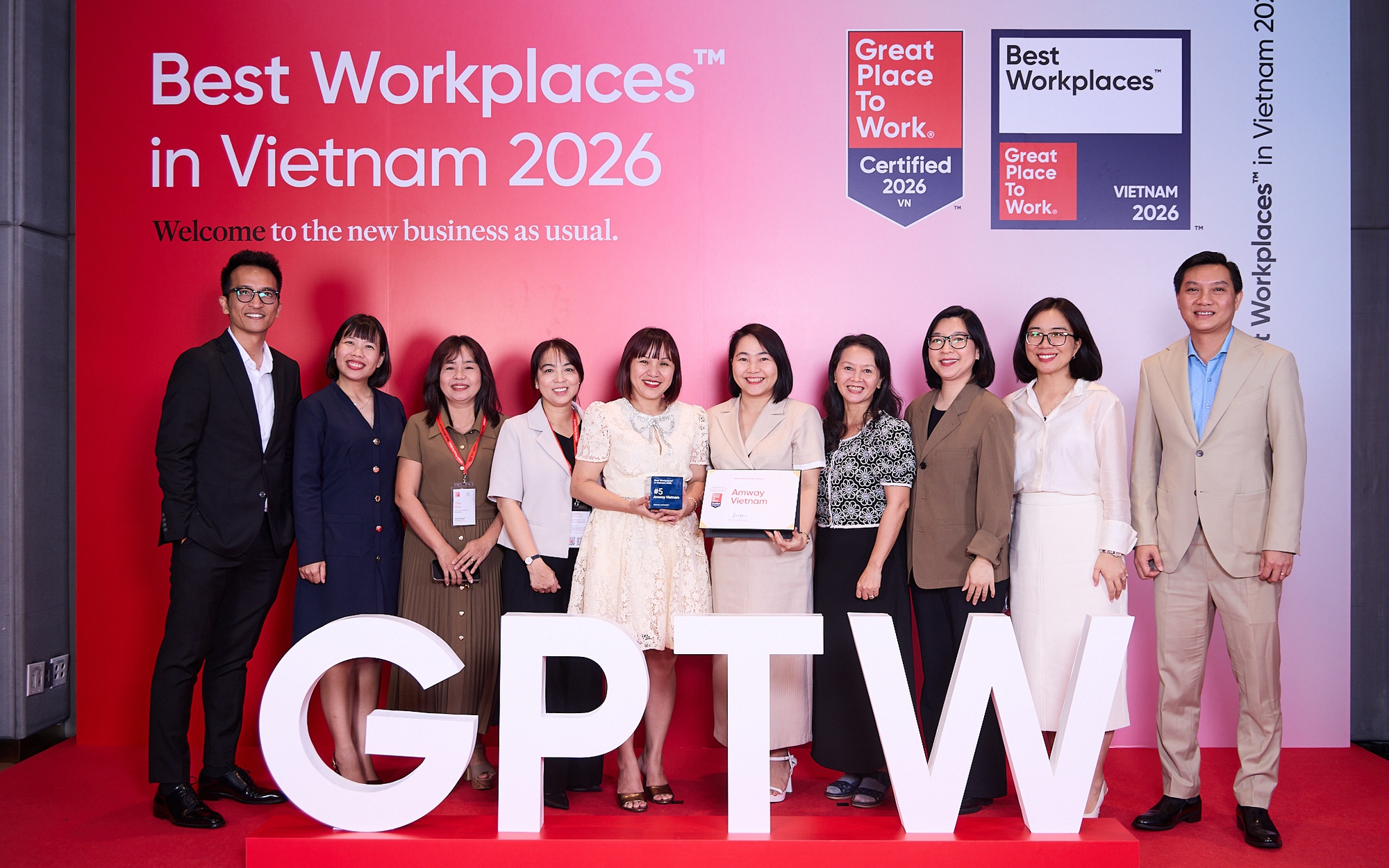 Amway Việt Nam hai năm liên tiếp đứng Top nơi làm việc xuất sắc hàng đầu Việt Nam 2026