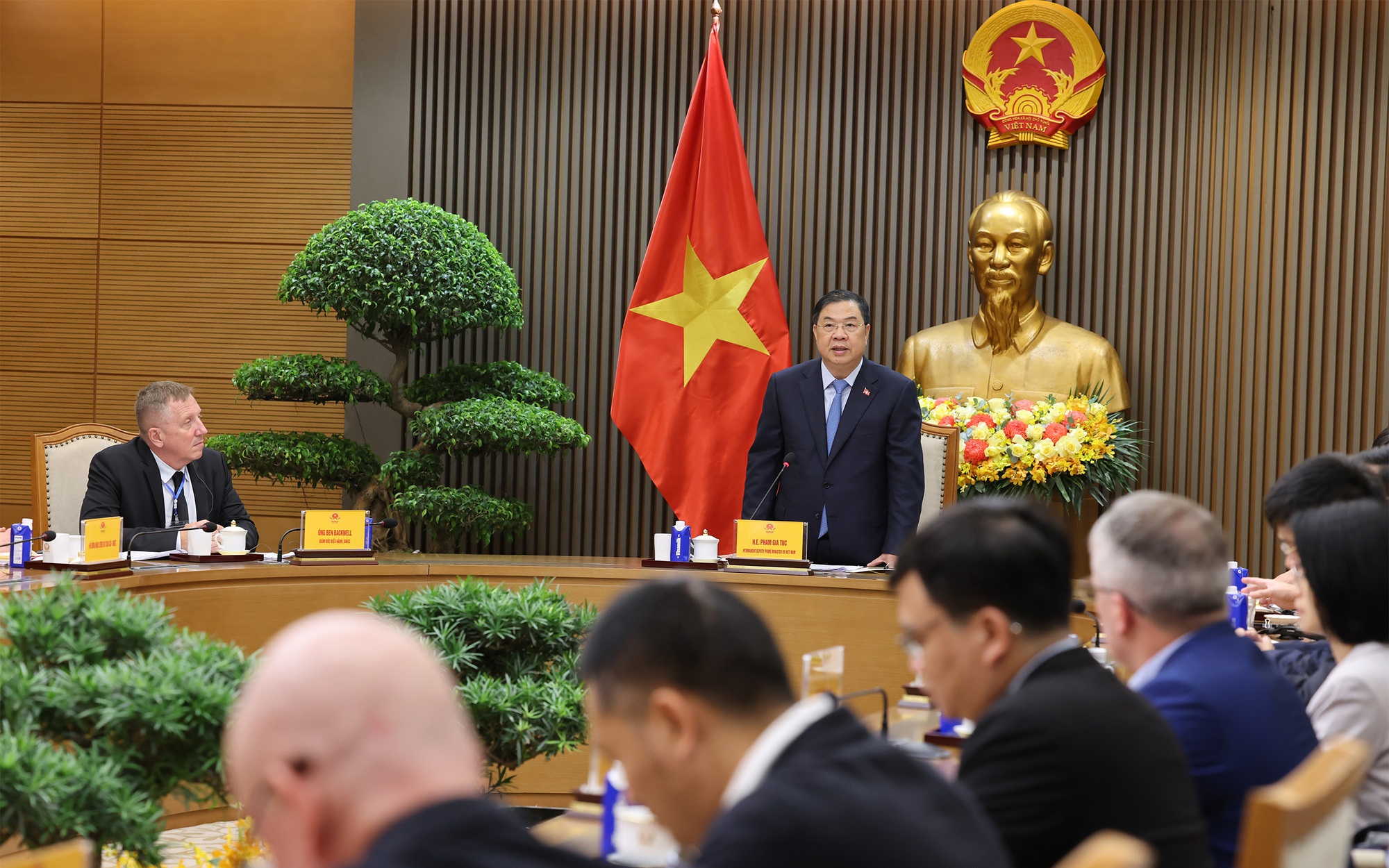 Phó Thủ tướng Thường trực Phạm Gia Túc làm việc với Hội đồng Năng lượng gió toàn cầu- Ảnh 5. Phó Thủ tướng Thường trực Phạm Gia Túc làm việc với Hội đồng Năng lượng gió toàn cầu- Ảnh 5.