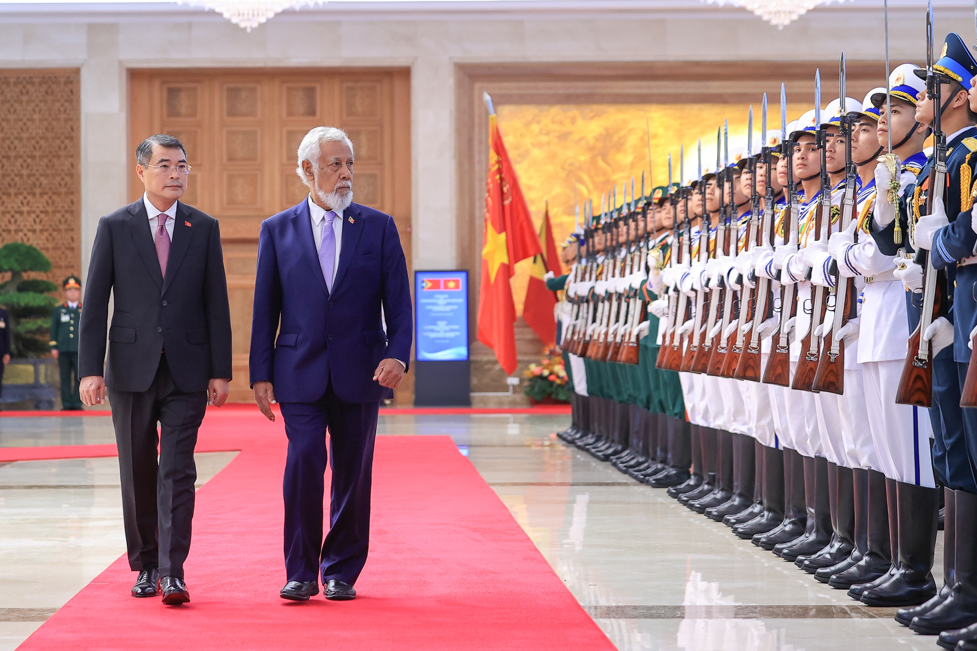 Thủ tướng Lê Minh Hưng chủ trì lễ đón chính thức Thủ tướng Timor-Leste- Ảnh 4. Thủ tướng Lê Minh Hưng chủ trì lễ đón chính thức Thủ tướng Timor-Leste- Ảnh 4.