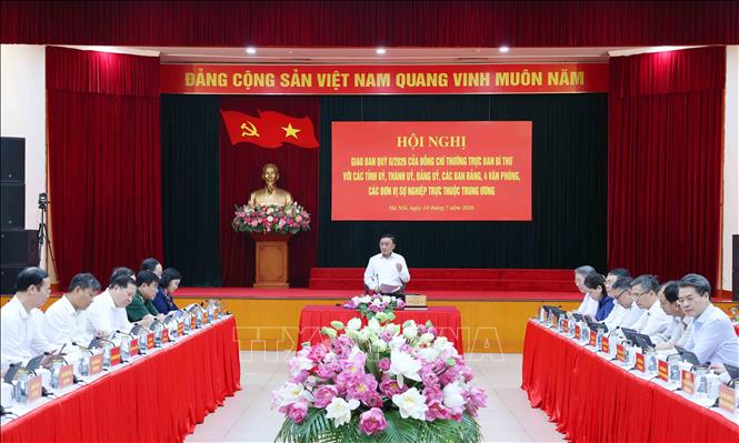 Thường trực Ban Bí thư Trần Cẩm Tú chủ trì Hội nghị giao ban quý II/2026- Ảnh 2.