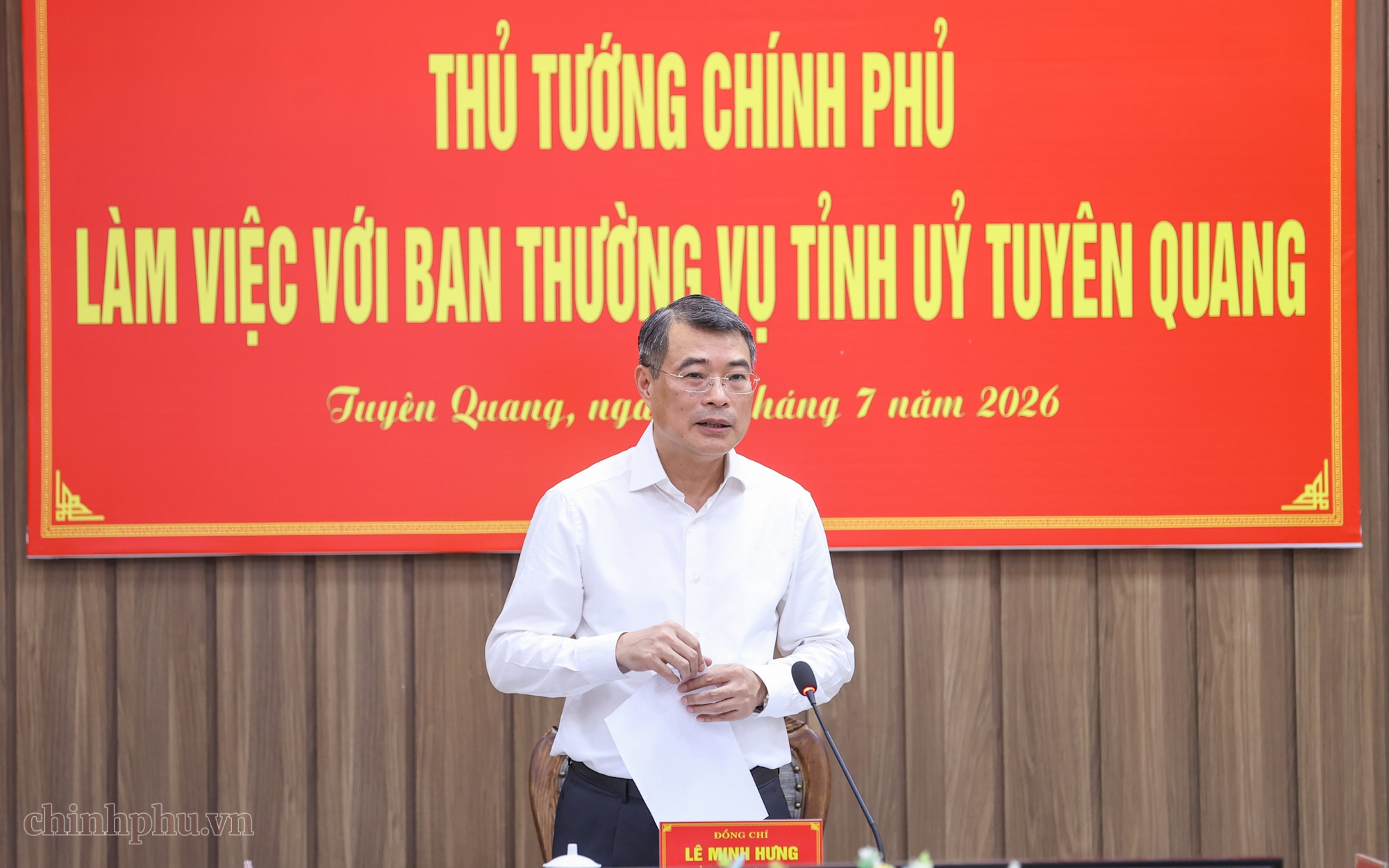Thủ tướng Lê Minh Hưng: Tuyên Quang phải cố gắng gấp 2 – 3 lần những nơi thuận lợi