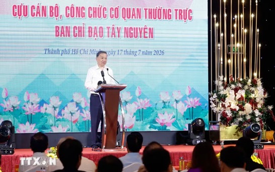 Tổng Bí thư, Chủ tịch nước Tô Lâm gặp mặt cựu cán bộ, công chức Cơ quan Thường trực Ban Chỉ đạo Tây Nguyên