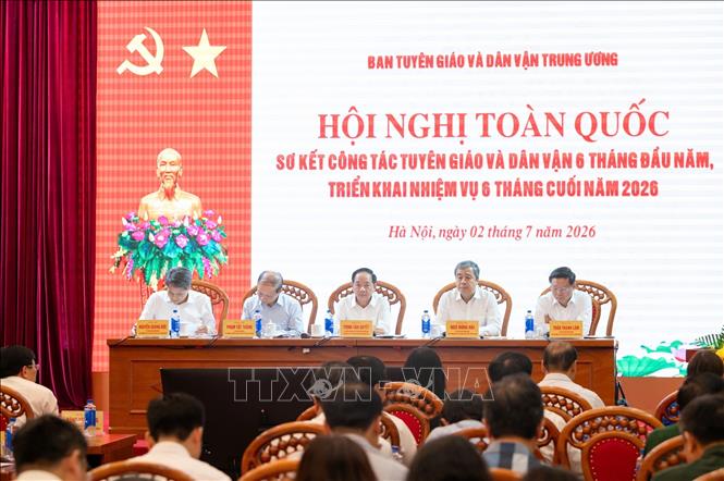 Hội nghị toàn quốc sơ kết công tác Tuyên giáo và Dân vận- Ảnh 1.