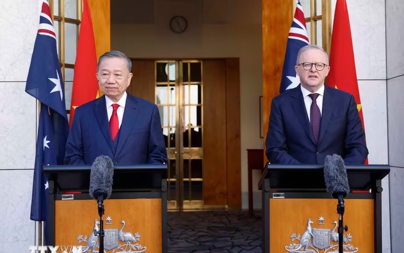 Tổng Bí thư, Chủ tịch nước Tô Lâm và Thủ tướng Australia gặp gỡ báo chí