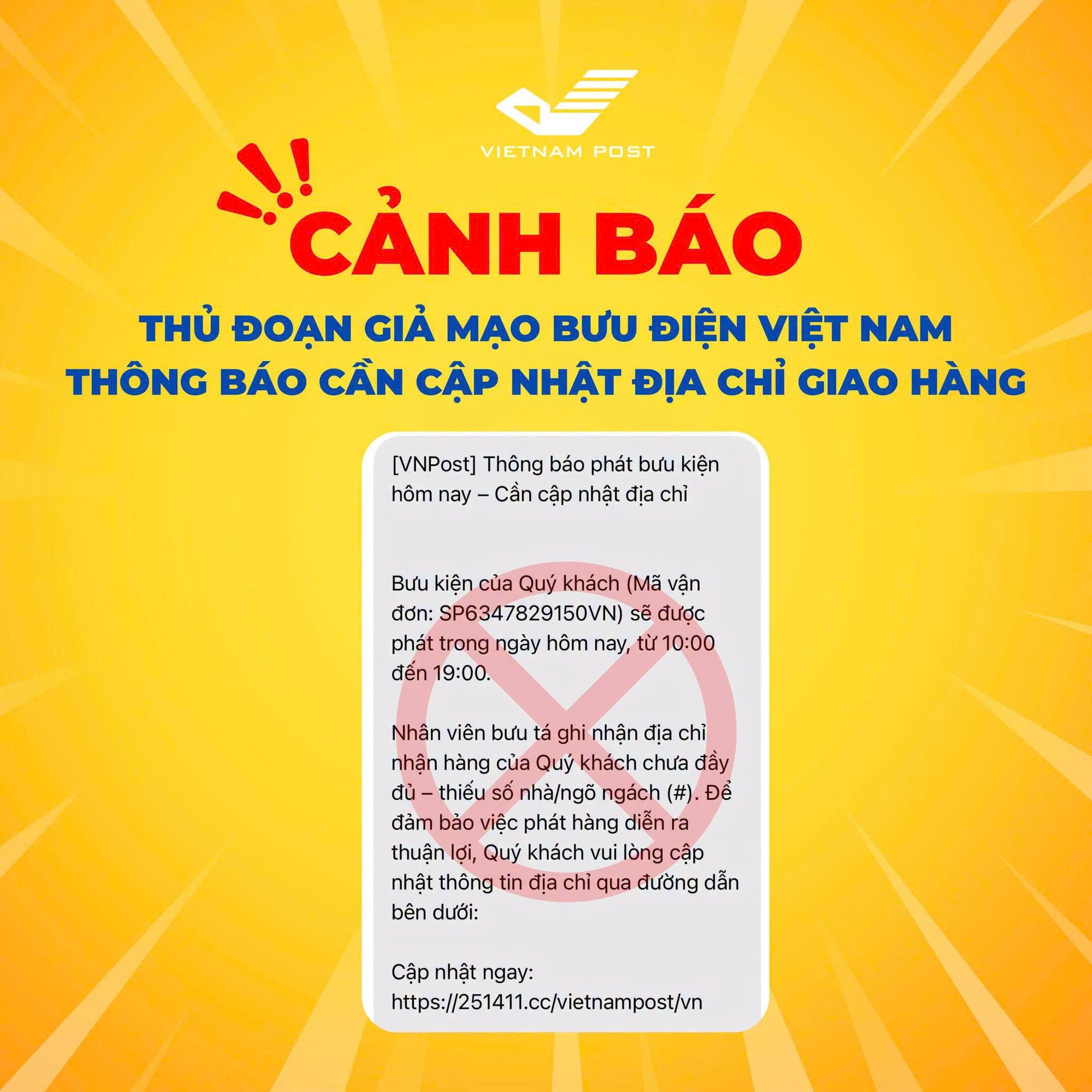 Cảnh giác thủ đoạn giả mạo Bưu điện Việt Nam yêu cầu cập nhật địa chỉ giao hàng để lừa đảo- Ảnh 1.