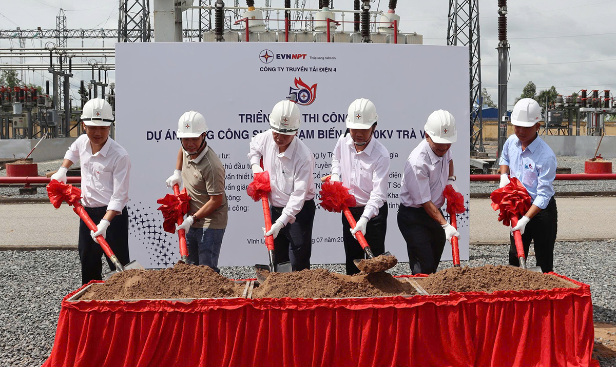 EVNNPT đồng loạt triển khai 2 công trình nâng năng lực truyền tải điện tại tỉnh Vĩnh Long- Ảnh 1.