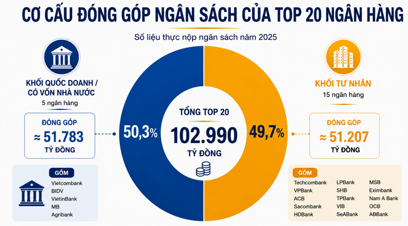 Top 20 ngân hàng nộp ngân sách gần 103.000 tỷ đồng- Ảnh 3.
