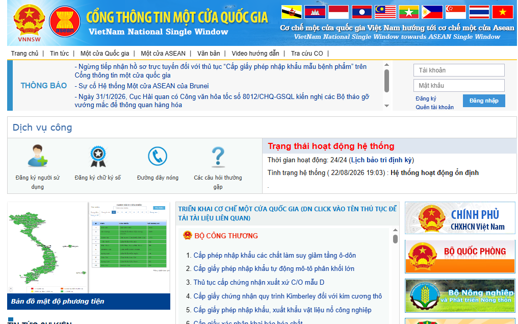 Quy định đăng ký, khóa, kích hoạt, thu hồi, quản lý tài khoản người sử dụng Cổng thông tin một cửa quốc gia