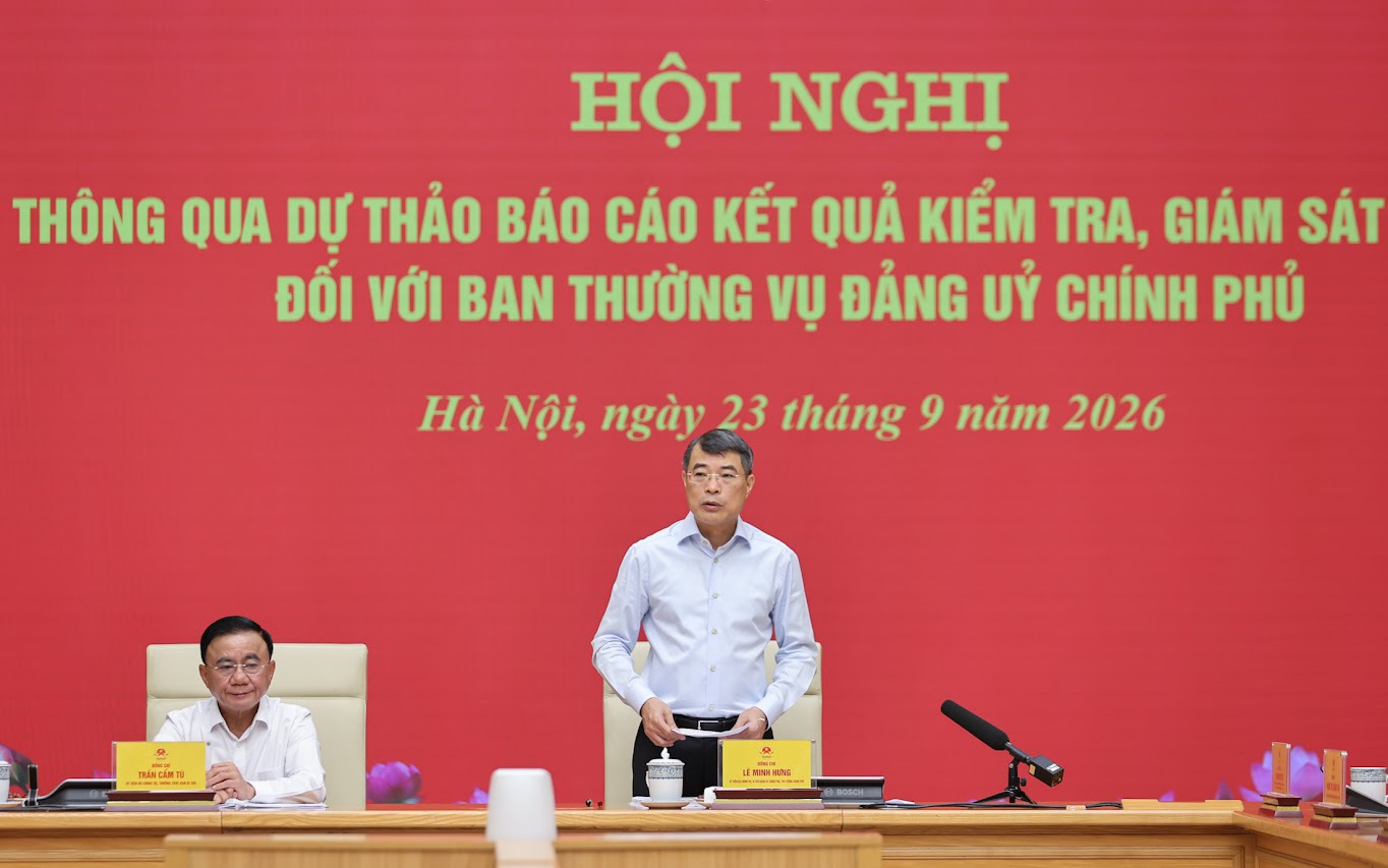 Thông qua dự thảo báo cáo kết quả kiểm tra, giám sát (đợt 3) đối với Ban Thường vụ Đảng ủy Chính phủ