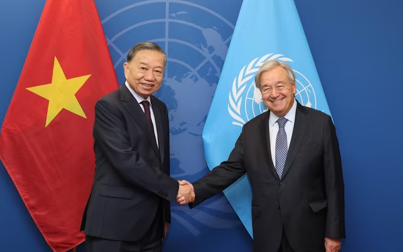 Tổng Bí thư, Chủ tịch nước Tô Lâm gặp Tổng Thư ký Liên Hợp Quốc António Guterres