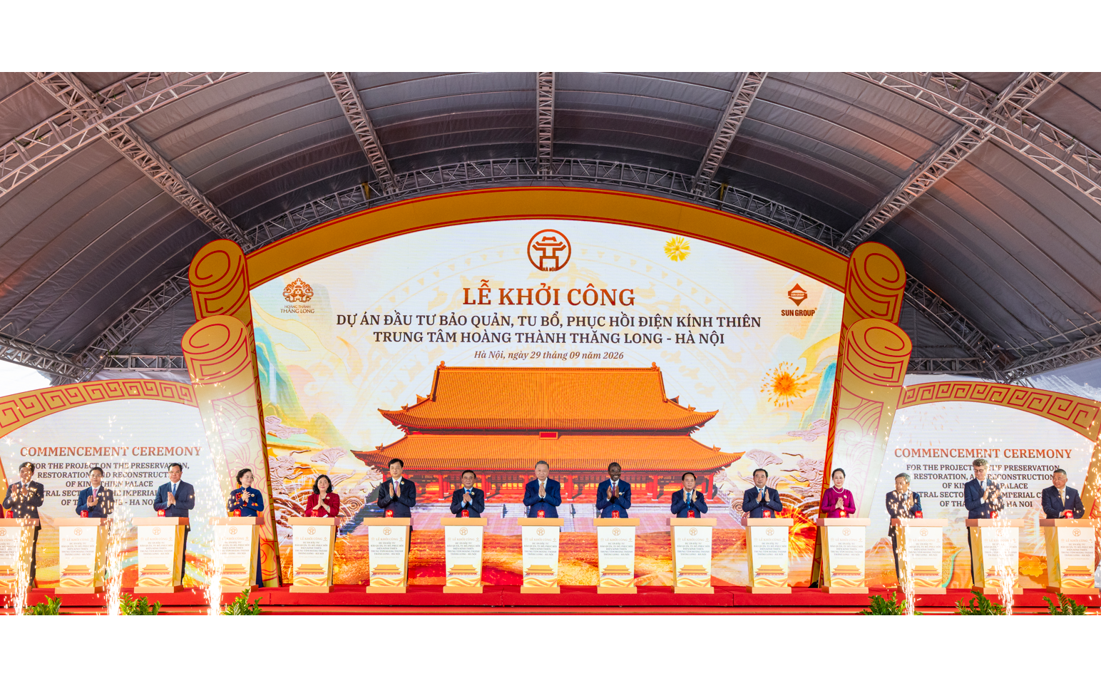Tổng Bí thư, Chủ tịch nước Tô Lâm dự Lễ khởi công Dự án đầu tư bảo quản, tu bổ, phục hồi Điện Kính Thiên