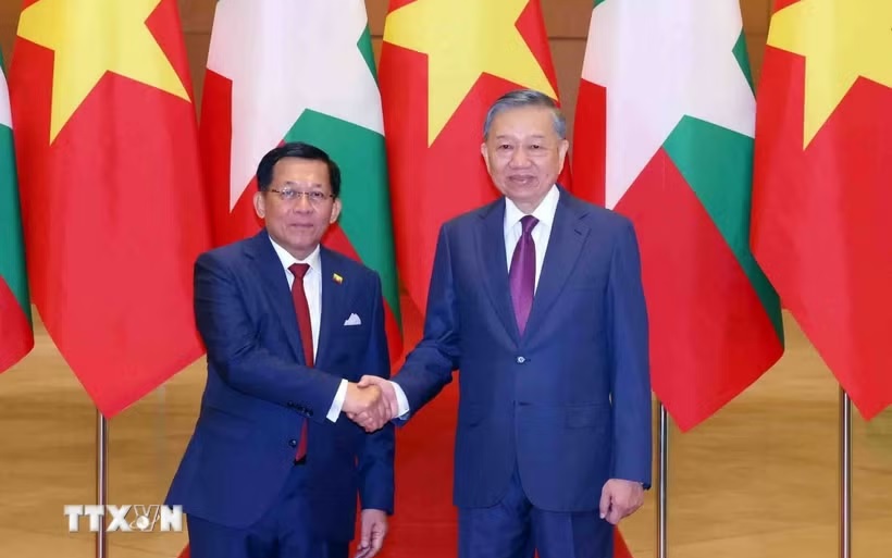 Tổng Bí thư, Chủ tịch nước Tô Lâm hội đàm với Tổng thống Myanmar Min Aung Hlaing