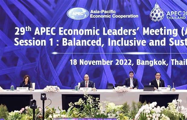 State President attends first session of APEC Economic Leaders' Meeting - Ảnh 1.