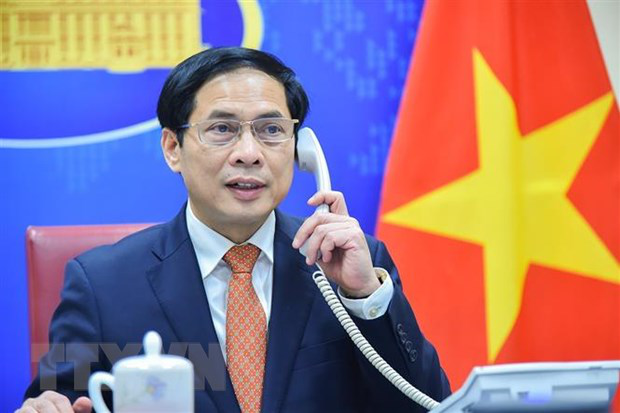 Vietnamese FM holds phone talks with Russian, Ukraine counterparts  - Ảnh 1.