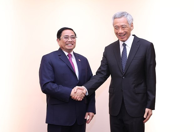 Vietnamese, Singaporean PMs meet in Washington ahead of ASEAN-U.S. Summit - Ảnh 1.