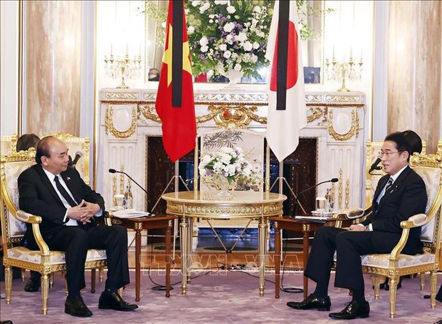 State President holds talks with Japanese Prime Minister - Ảnh 1.