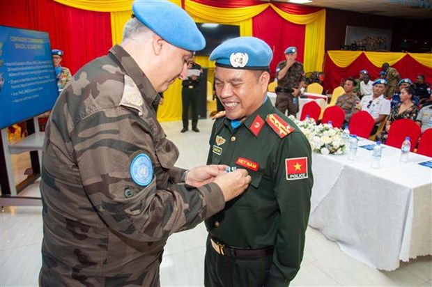 Vietnamese police officers honored by UNMISS - Ảnh 1.