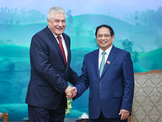 Prime Minister hosts Russian Minister of Interior  - Ảnh 1.