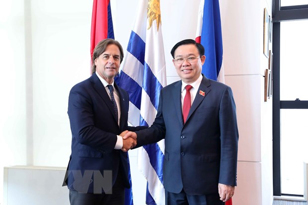 Top Vietnamese legislator meets Uruguayan President  - Ảnh 1.