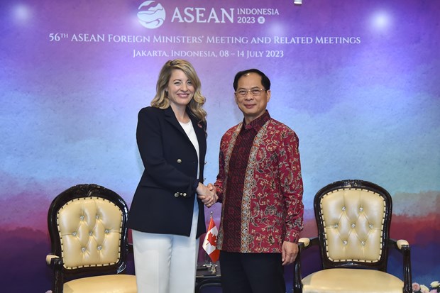 Foreign Minister meets counterparts on sidelines of ASEAN Summit  - Ảnh 3.