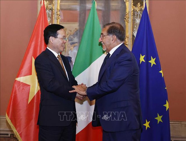 State leader meets Italian Prime Minister, top legislator  - Ảnh 3.