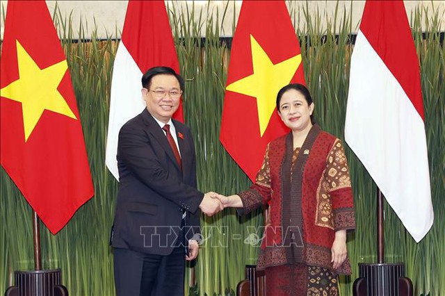 National Assembly Chairman holds talks with Speaker of Indonesian House of Representatives - Ảnh 1.