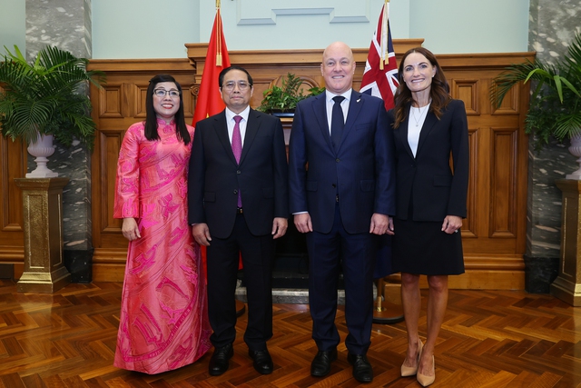 Christopher Luxon hosts Maori welcome ceremony for Prime Mininister Pham Minh Chinh- Ảnh 5.