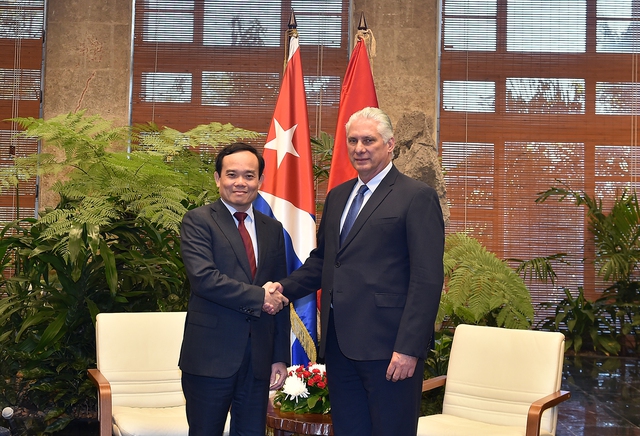 President of Cuba receives visiting Vietnamese DPM- Ảnh 1.