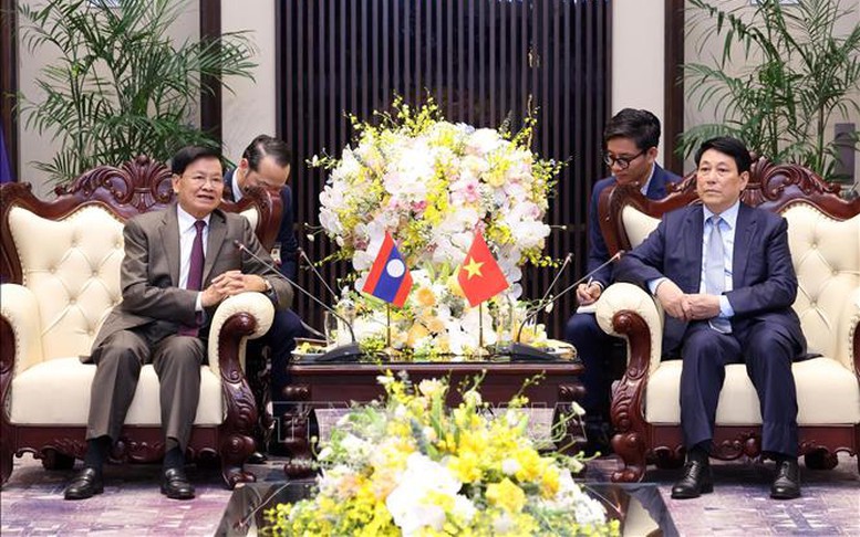 State leader receives Lao General Secretary and President